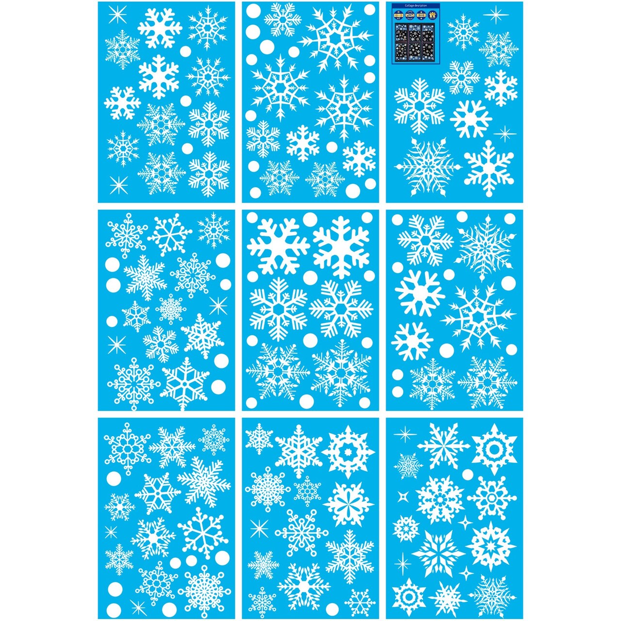 Wrapables Snowflake Window Clings Decal Stickers, Christmas Winter Decoration for Glass Windows